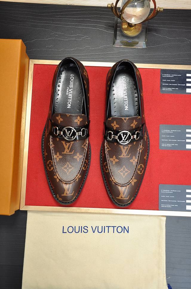 实价 Louis Vuitton 羊皮内里 新款牛皮lv正装鞋专柜一比一制作原单品质、进口牛皮鞋面全羊皮内里原单原版橡胶大底、｛高品质看得见｝码数：38-45