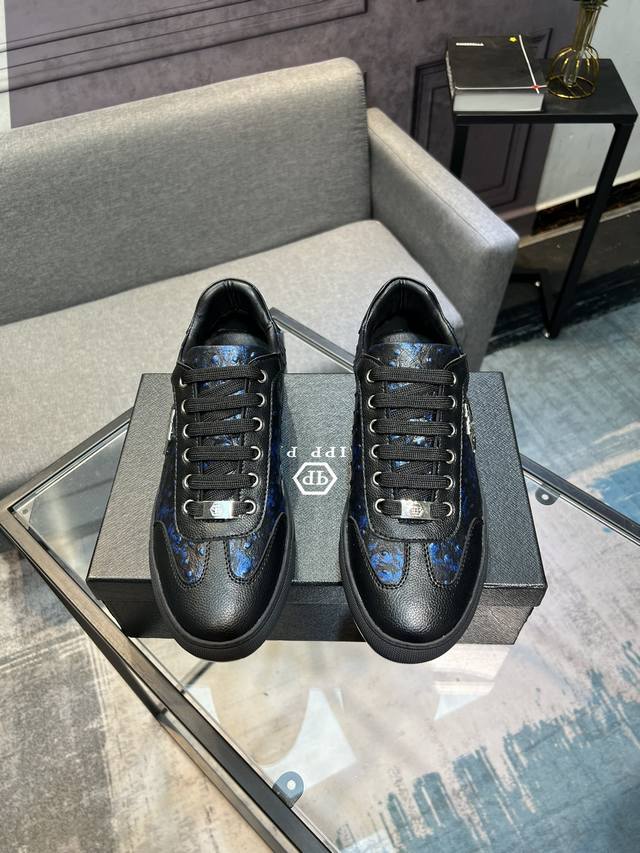 philipp Plein 菲利普普来因 男鞋高端品牌 鞋面进口头层牛皮羊皮内里，原版五金扣。惊世之作，与官方的质量相比美的1：1复刻！打造时尚个性衬托你的与众