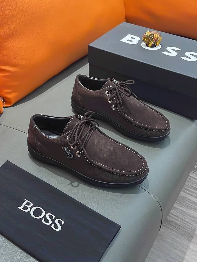 商品名称：Boss 波士 正规码数: 38-44 休闲鞋 商品材料：精选 牛皮鞋面，舒适羊皮内里 ；原厂大底。