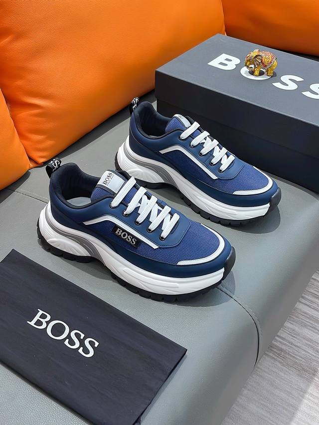 商品名称：Boss 波士 正规码数: 38-44 休闲鞋 商品材料：精选 牛皮鞋面，舒适羊皮内里 ；原厂大底。