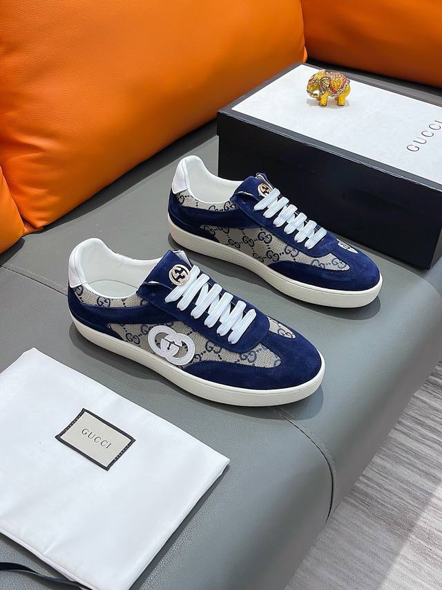 商品名称：Gucci 古驰 正规码数: 38-44 休闲鞋 商品材料：精选 牛皮鞋面，柔软羊皮内里；原厂大底。