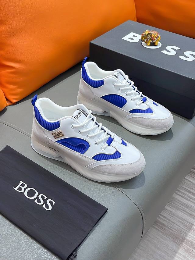 商品名称：Boss 波士 正规码数: 38-44 休闲鞋 商品材料：精选 牛皮鞋面，舒适羊皮内里 ；原厂大底。