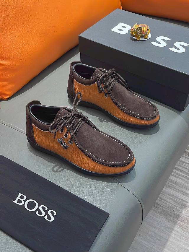 商品名称：Boss 波士 正规码数: 38-44 休闲鞋 商品材料：精选 牛皮鞋面，舒适羊皮内里 ；原厂大底。