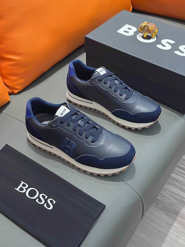 商品名称：Boss 波士 正规码数: 38-44 休闲鞋 商品材料：精选 牛皮鞋面，舒适羊皮内里 ；原厂大底。