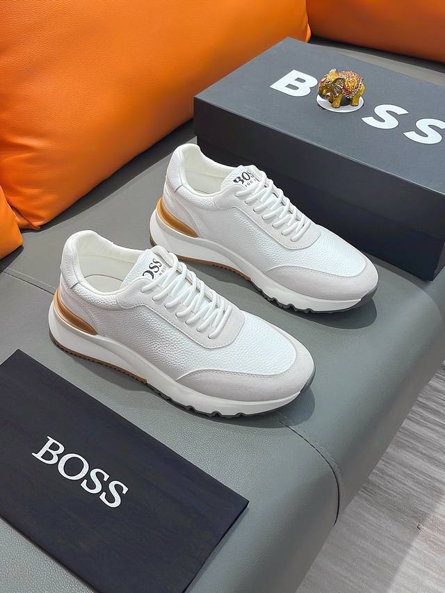 商品名称：Boss 波士 正规码数: 38-44 休闲鞋 商品材料：精选 牛皮鞋面，舒适羊皮内里 ；原厂大底。