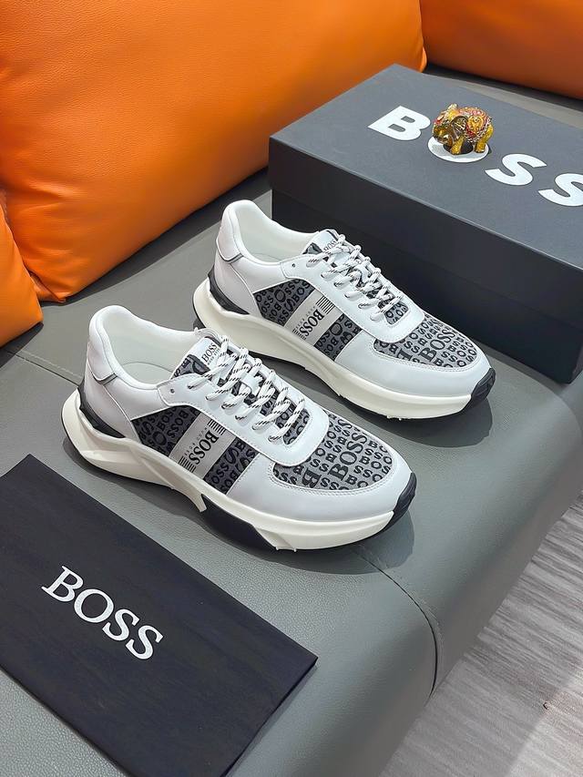 商品名称：Boss 波士 正规码数: 38-44 休闲鞋 商品材料：精选 牛皮鞋面，舒适羊皮内里 ；原厂大底。