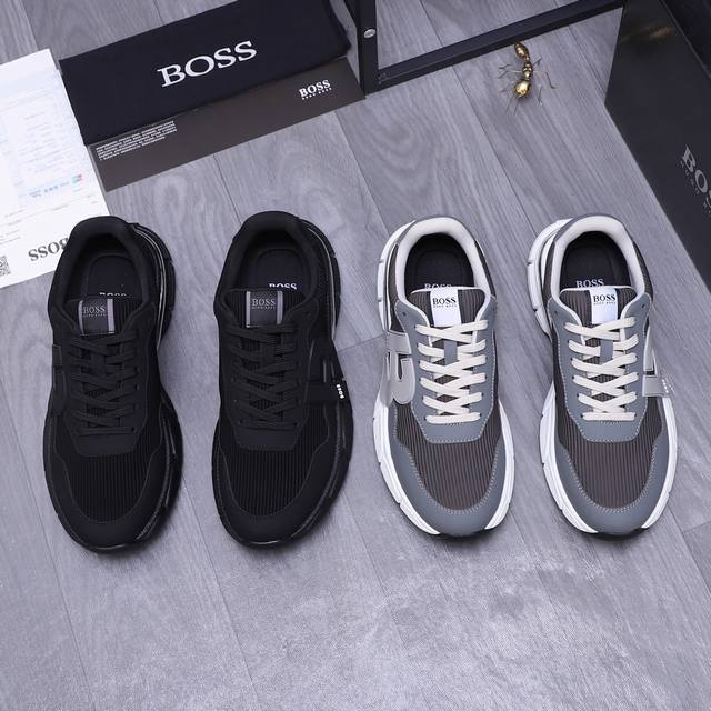 商品商标： Ｂｏｓｓ 休闲鞋 正码码数: 38-44 商品材料：精选牛皮拼接鞋面 网内里 橡胶大底