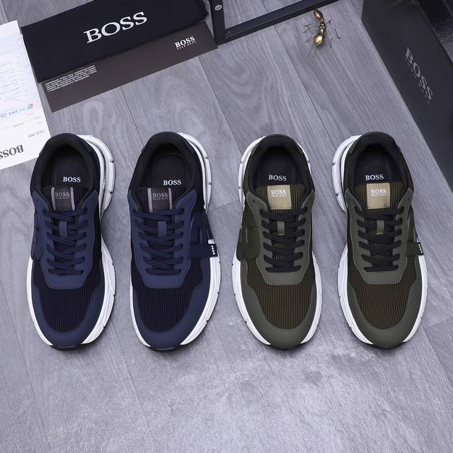 商品商标： Ｂｏｓｓ 休闲鞋 正码码数: 38-44 商品材料：精选牛皮拼接鞋面 网内里 橡胶大底