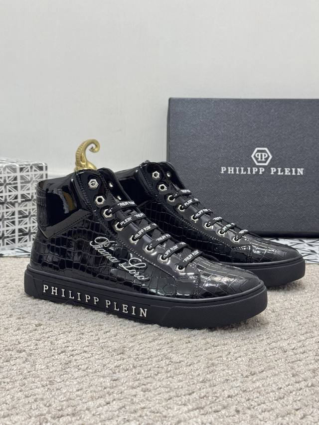 出厂价 实价 Philipp Plein-菲利普普来因c 普来因高帮男鞋要好货的看过来，专柜啥样我啥样，从皮料到细节，堪称精品！请用心感受德国纯手工制造的品质！