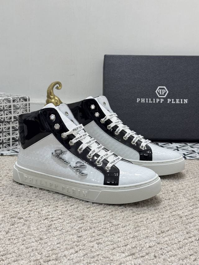 出厂价 实价 Philipp Plein-菲利普普来因c 普来因高帮男鞋要好货的看过来，专柜啥样我啥样，从皮料到细节，堪称精品！请用心感受德国纯手工制造的品质！