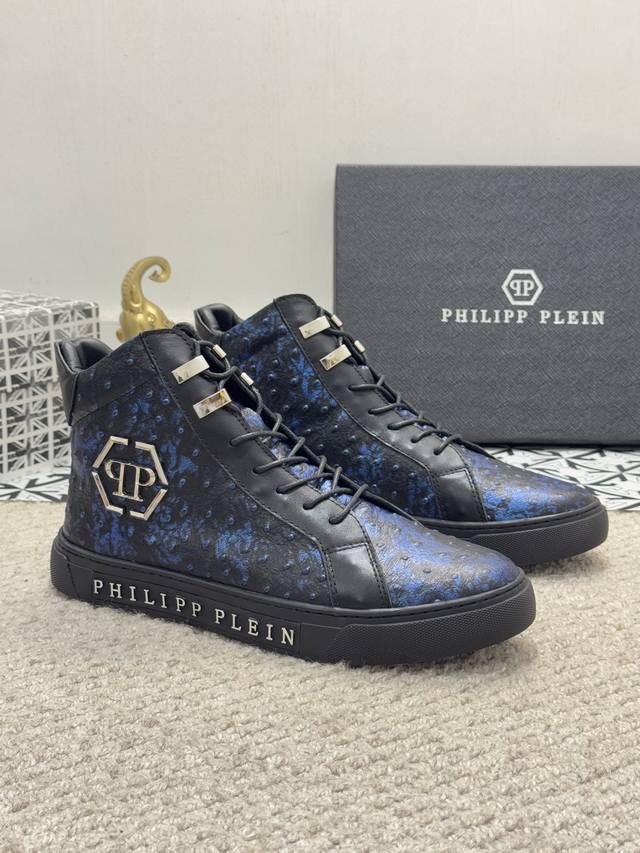 出厂价 实价 Philipp Plein-菲利普普来因 Philipp Plein 菲利普普来因 高帮男鞋高端品牌 官网1:1。鞋面采用意大利进口头层小牛皮羊皮