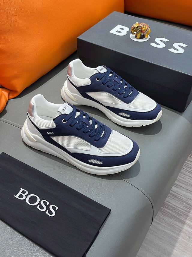 商品名称：Boss 波士 正规码数；38-44码. 休闲鞋 商品材料：精选 牛皮鞋面，舒适羊皮内里 ；原厂大底。