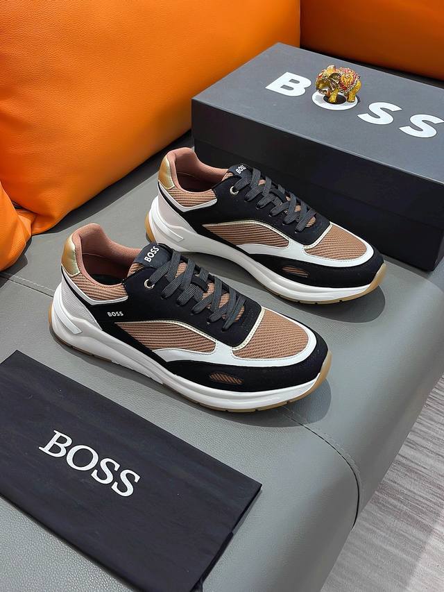 商品名称：Boss 波士 正规码数；38-44码. 休闲鞋 商品材料：精选 牛皮鞋面，舒适羊皮内里 ；原厂大底。