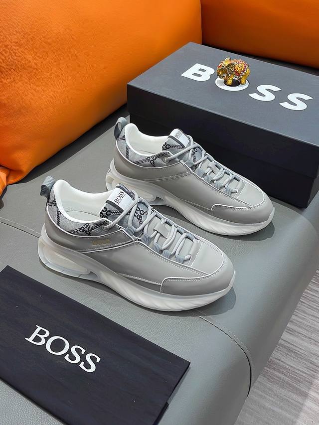 商品名称：Boss 波士 正规码数: 38-44 休闲鞋 商品材料：精选 牛皮鞋面，舒适羊皮内里 ；原厂大底。