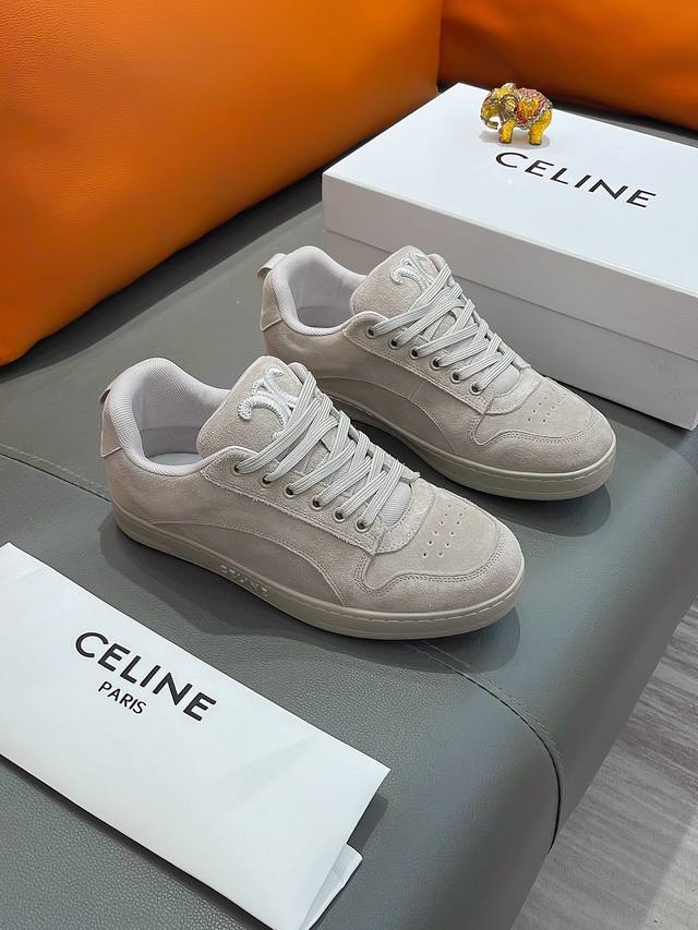 商品名称：Celine 赛琳正规码数: 38-44 休闲鞋商品材料：精选 牛皮鞋面，柔软羊皮 内里；原厂大底