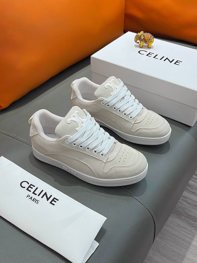 商品名称：Celine 赛琳正规码数: 38-44 休闲鞋商品材料：精选 牛皮鞋面，柔软羊皮 内里；原厂大底