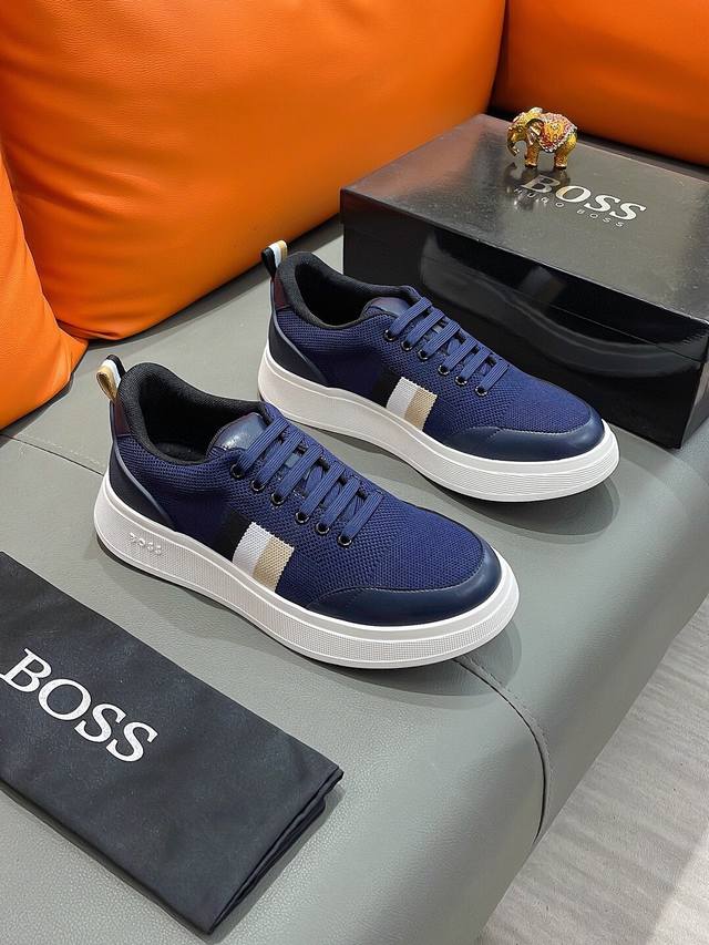 商品名称：Boss 波士正规码数: 38-44 休闲鞋商品材料：精选 透气网布鞋面，舒适羊皮内里；原厂大底