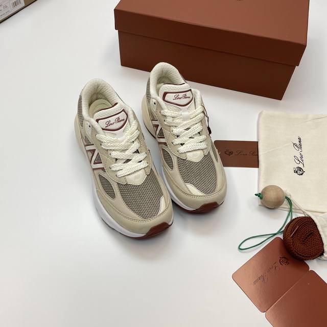 代购版莞产Loro Piana X Newbalance 联名款lp X Nb 990V6系列 24秋冬新款lp厚底情侣运动运动休闲鞋！意大利顶级奢侈品牌 Lo