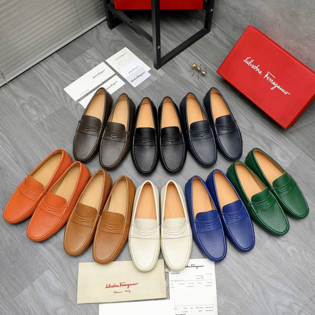 商品商标：Ferragamo 菲拉格慕 套腳鞋正码码数: 38-44 37.45.46订做不退换商品材料：精选 荔紋牛皮鞋面 猪皮内里 橡胶大底 - 点击图像关闭