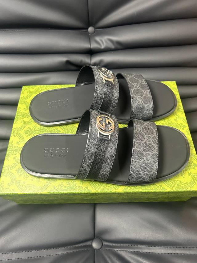 G家 Size:38-45Gucc 古奇 原单品质2024Gucci 古奇 夏季新款 双g 老花 夹脚 一字拖 交叉凉鞋 厚底 拖鞋 沙滩鞋原版购入开发 做货