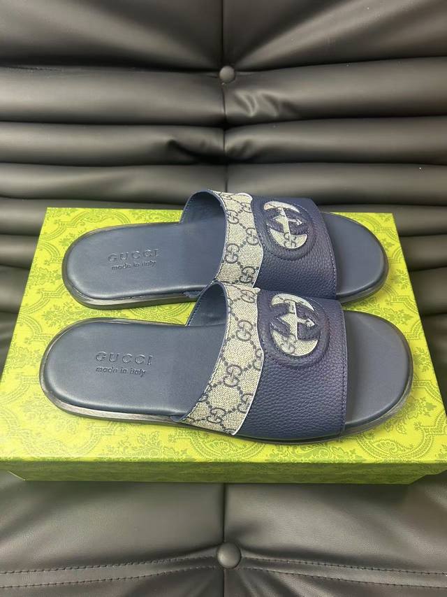 G家 Size:38-45Gucc 古奇 原单品质2024Gucci 古奇 夏季新款 双g 老花 夹脚 一字拖 交叉凉鞋 厚底 拖鞋 沙滩鞋原版购入开发 做货