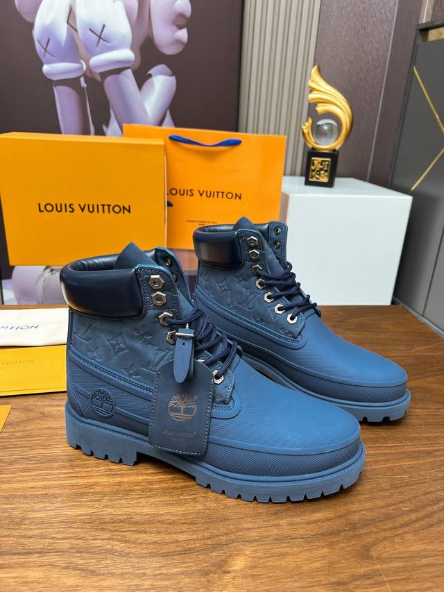 男码40--45 男46定做码 ，出厂价新款上线lv X Timberland Lv联名添柏岚 顶奢流量品牌与时代经典的结合之作 巴黎时装首秀#代购专供品质 高