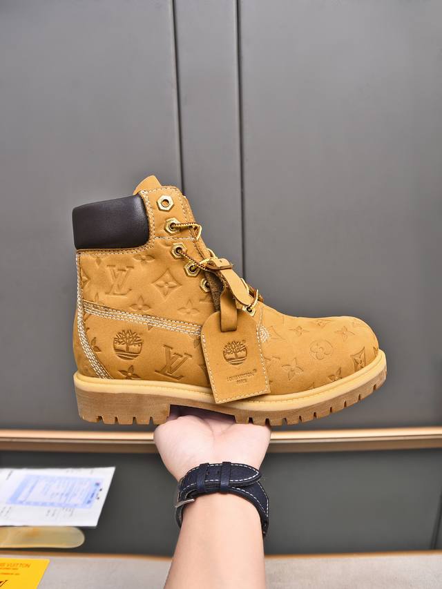 L家 Size:39-44 .45.46定做顶级版本 2024新款 代购品质lv～驴牌路易威登秋冬checker系列 厚底 短靴 马丁靴 及踝 情侣款靴 Lv