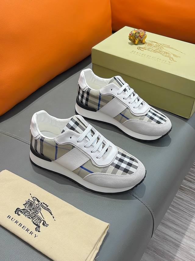 商品名称：Burberry 巴宝莉正规码数: 38-44 休闲鞋商品材料：精选 牛皮鞋面，柔软羊皮内里；原厂大底