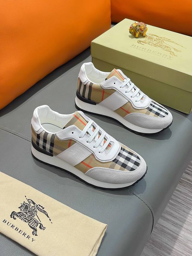 商品名称：Burberry 巴宝莉正规码数: 38-44 休闲鞋商品材料：精选 牛皮鞋面，柔软羊皮内里；原厂大底