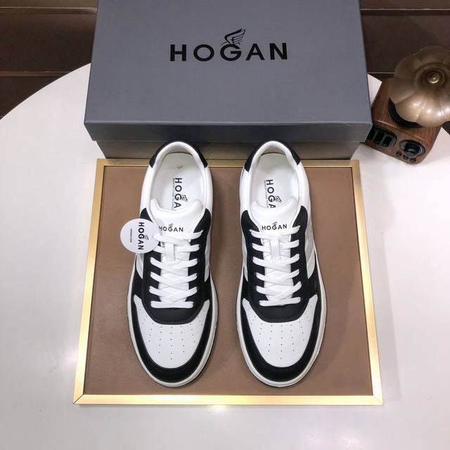 工厂 HOGAN 霍根 最新高版本男鞋，欢迎1:1对比，香港专柜休闲鞋，专柜品质，支持验货，优质做工，鞋面采用意大利进口胎牛皮拼接，进口毛巾内里，原版时尚运动大