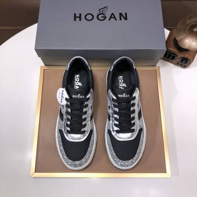 工厂 HOGAN 霍根 最新高版本男鞋，欢迎1:1对比，香港专柜休闲鞋，专柜品质，支持验货，优质做工，鞋面采用意大利进口胎牛皮拼接，进口毛巾内里，原版时尚运动大