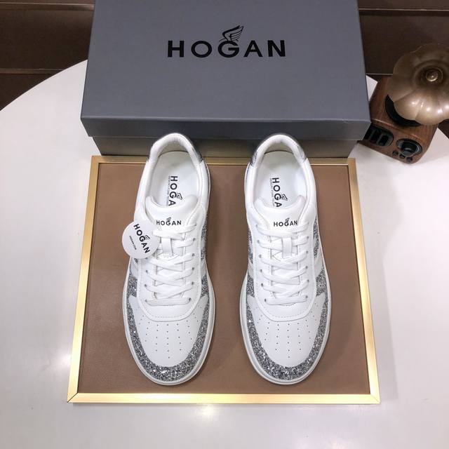 工厂 HOGAN 霍根 最新高版本男鞋，欢迎1:1对比，香港专柜休闲鞋，专柜品质，支持验货，优质做工，鞋面采用意大利进口胎牛皮拼接，进口毛巾内里，原版时尚运动大